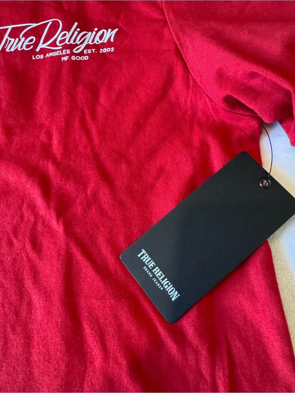 True Religion Red Short-Sleeve Graphic Logo Tee